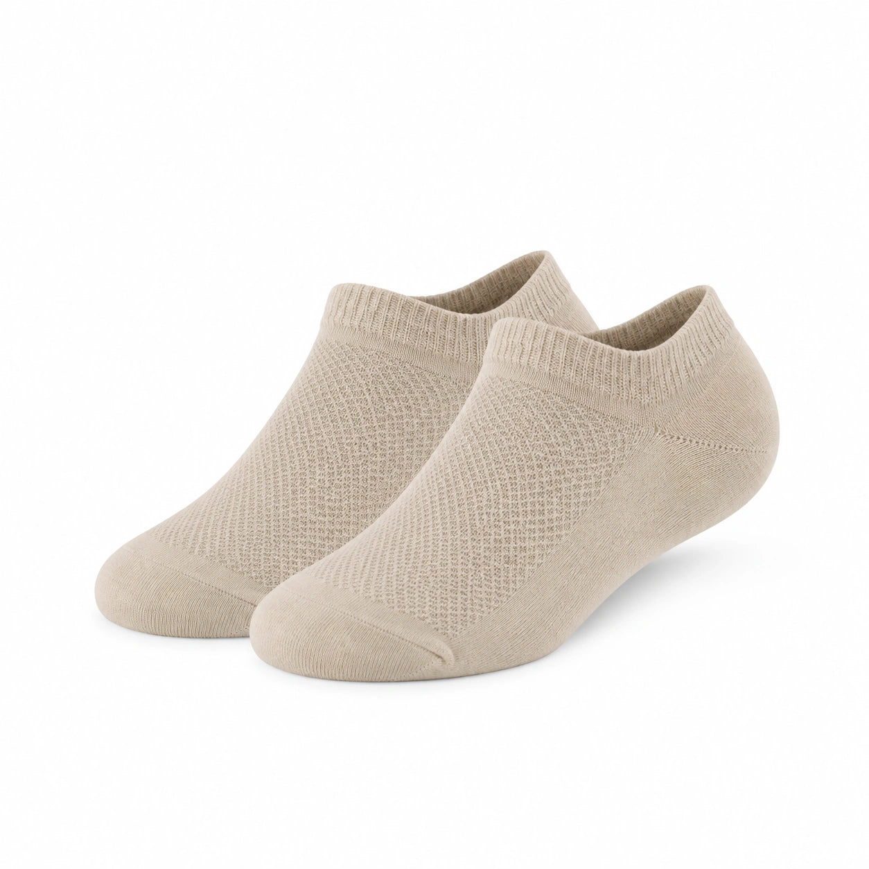 Chaussettes basses 35-38 en maille beige respirante