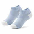 Chaussettes basses 39-42 en maille bleu clair et blanc style sportif