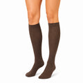 Chaussettes montantes 35-38 en maille marron unies pour usage quotidien