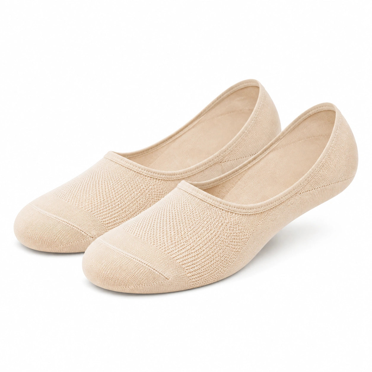 Chaussettes invisibles 35-38 en maille beige pour chaussures basses