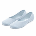 Chaussettes ballerines 35-38 en maille textile bleu clair pour chaussures basses