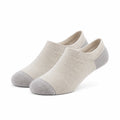 Chaussettes invisibles 39-42 en maille écru et gris clair - coupe basse extensible