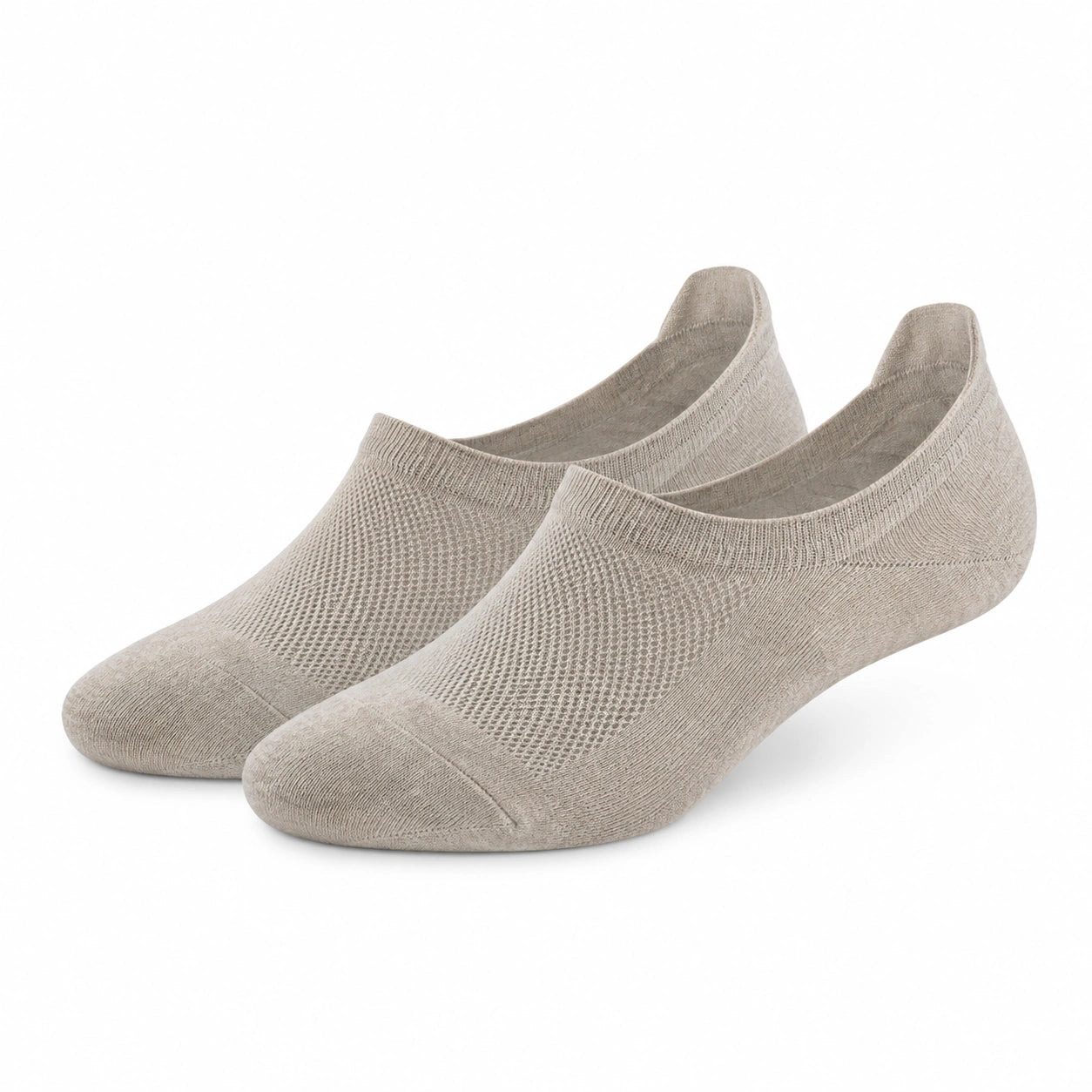 Chaussettes invisibles 39-42 en maille textile beige respirantes