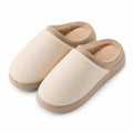 Chaussons 38/39 en textile beige à doublure douce pour intérieur
