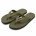 Tongs 42/43 en matière synthétique vert olive pour plage à semelle antidérapante